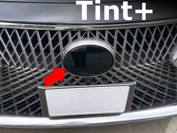 Tint+再使用できる エンブレム スモークフィルム(ブラックスモーク5% 前後2枚セット) レクサスLS500/LS500h