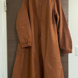 cloud nine ウール素材 ノーカラーワンピース