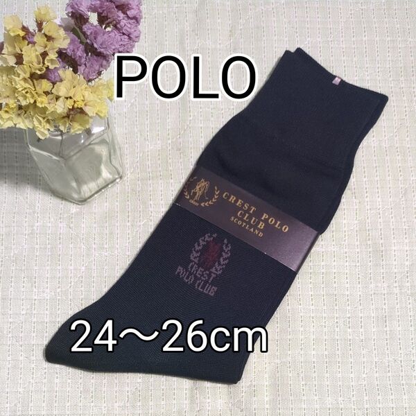 CREST POLO CLUB クレストポロクラブ メンズ ソックス 24〜26cm 男性用 小さめサイズ