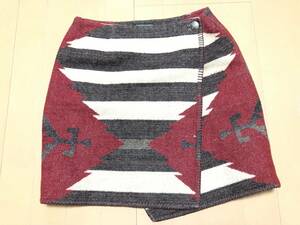 [ records out of production / hard-to-find ]OLD RALPH LAUREN illusion. ~COUNTRY~USA made cotton ..neitivu Navajo trim & Conti . attaching top class LAP skirt *RRL