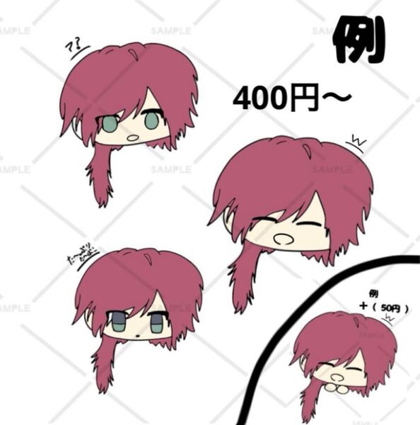 【 受付中 】 デフォルメ ミニキャラ イラスト 夢絵 コテ単 コテ同
