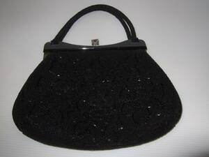  beads bag total beads bag black . equipment for? black rose pattern ....kanematsu
