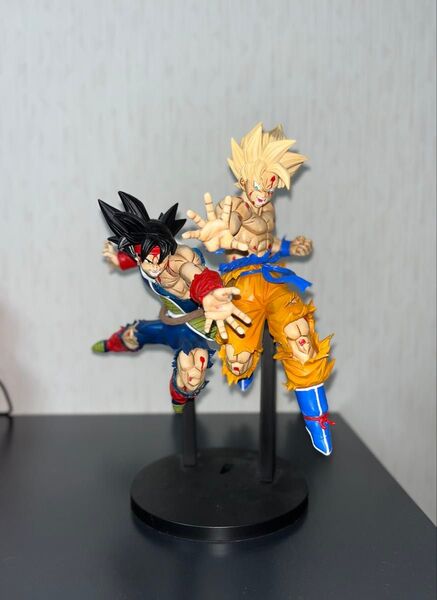 ドラゴンボール とよたろうが描いてみた 超サイヤ人孫悟空 バーダック フィギュア プライズ フルリペイント