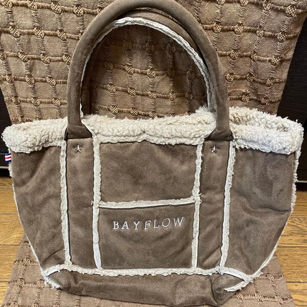 BAYFLOW ボア付きトートバッグ ブラウン