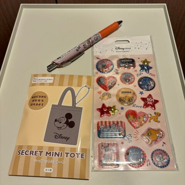 ディズニーストア ボールペン ステッカー ミニトート セット