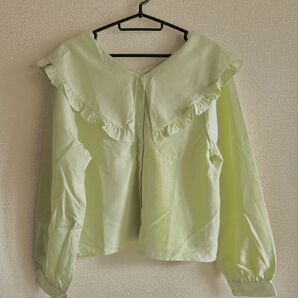 moment+ ラッフルフリルカラーブラウス