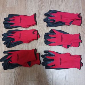 作業用手袋 【ギガレットグローブ L 】 レッド 6双