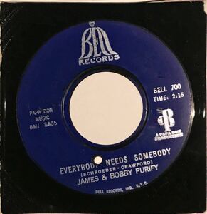 [試聴]ゴスペルソウル45s James & Bobby Purify // Do Unto Me / Everybody Needs Somebody【EP】1967年SOUL　ソウルFUNK 7inch