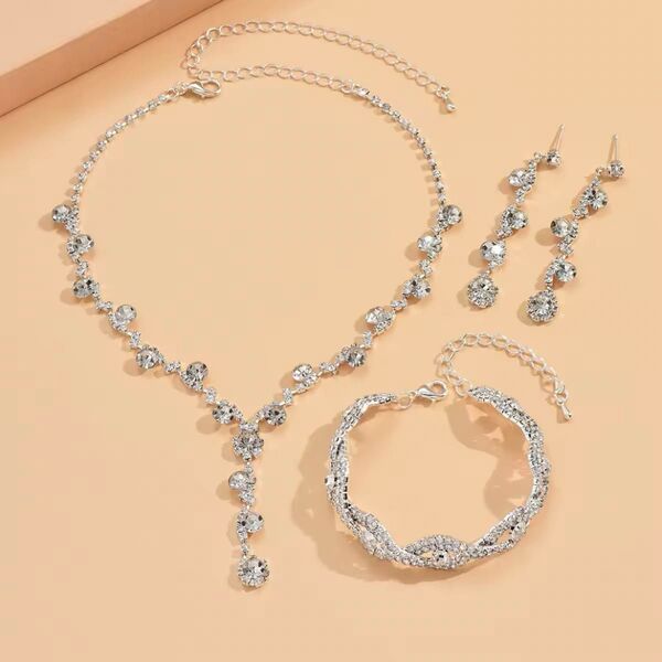 ネックレス ブレスレット ピアス 3点セット シルバー レディース アクセサリー
