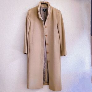 Calvin Klein カルバンクラインスタンドカラー コート M ベージュ