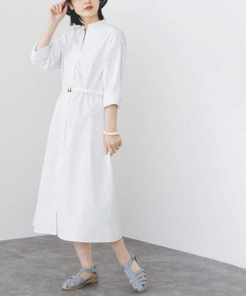 美品 BEAMS HEART スキッパーシャツワンピース ロング ビームスハート
