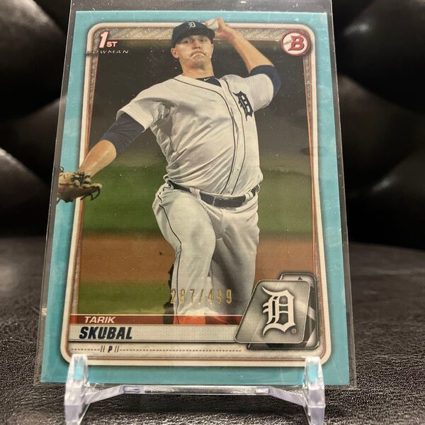 2020 Topps Bowman Draft Tarik Skubal Sky Blue Parallel /499 1st