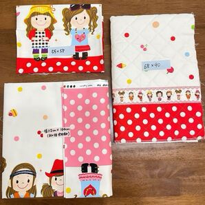 オックス生地など3点セット 女の子柄