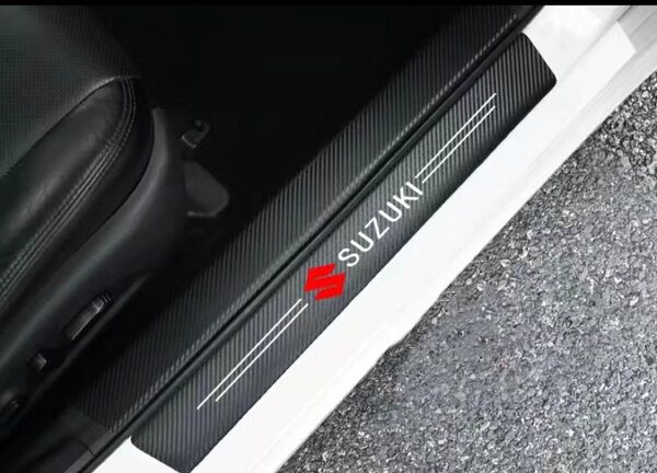 スズキ 高品質 ステップのキズ防止 スカッフプレートステッカー4枚セット