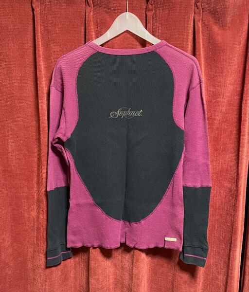 sophnet 長袖 ワッフルTシャツ サーマル ロンT バックプリント