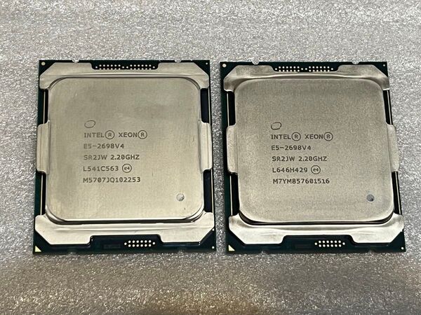 Intel Xeon E5-2698 v4 2.2GHz SR2JW 2個セット