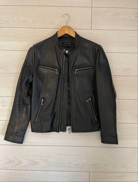 レザージャケット シングルライダース ブラック Mainvein メインベイン シングルレザージャケット Timeison
