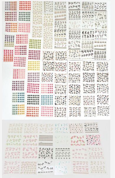 貼るだけ・簡単・ネイルシール・ネイルシート・ポイントシール・107枚セット ネイルアートシール 定価3000円相当