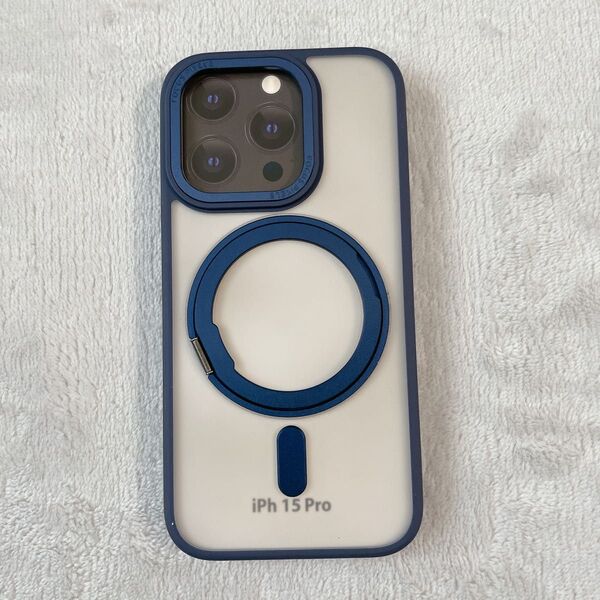 QUEASON 互換品 スマホケース【iPhone 15Pro 用 MagSafe対応 ケース】360°回転スタンド ワイヤレス