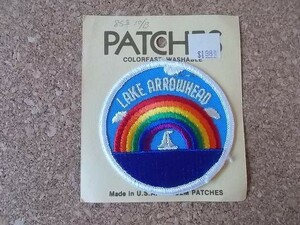 80s Lake Arrowhead レイク アローヘッド カリフォルニア州 ビンテージ刺繍 ワッペン パッチ/レインボー ヨット サンバーナーディーノ山脈