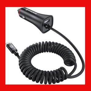 シガレットライトニングソケット、Apple MFi認定ライトニングケーブル、USB 32W、2ポート、iPhone 20W、超高速