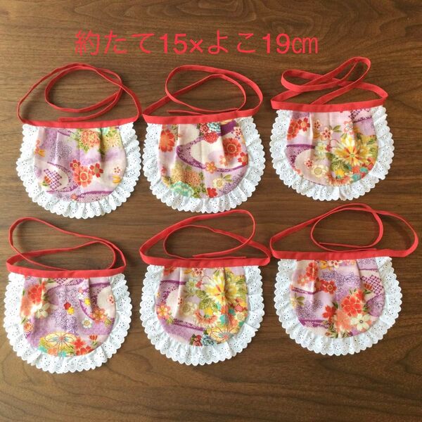 お地蔵さま 前掛け③ 約たて15×よこ19㎝ 和柄 花柄 ハンドメイド