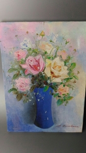 Art hand Auction ■ए.फुरुकावा तेल चित्रकला फूलदान में फूल आंतरिक सजावट पेंटिंग ■157, एंटीक, संग्रह, विविध वस्तुएं, अन्य