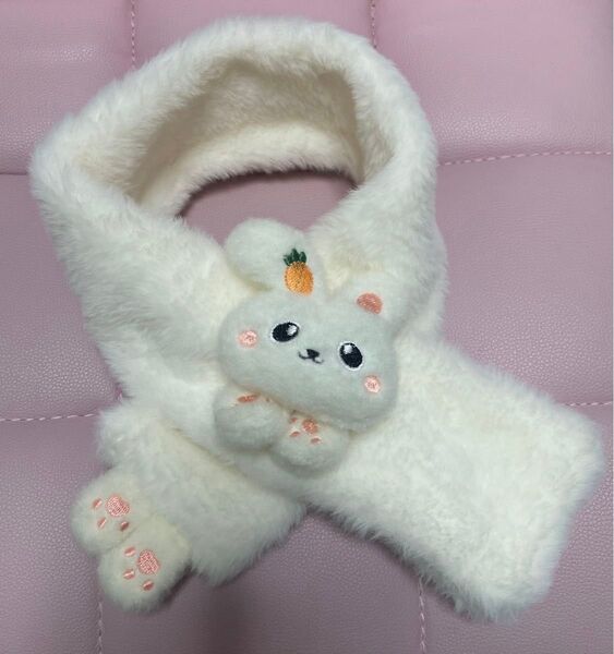 【冬物処分値下げ】かわいいウサギのマフラー ネックウォーマー 75cm 防寒
