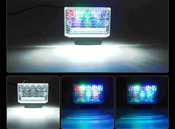 10個 LED サイドマーカー サイドランプ 24V トラック用 路肩灯 拡散レンズ レインボー