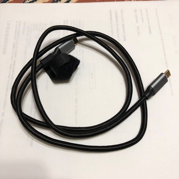 100W USB3.1 Gen2/5A 4K 60Hz 10Gbps Type-C to Type-C ナイロン編みケーブル 1m