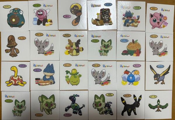 お値下け!! ポケモンパン ポケモンデコキャラシール 24枚