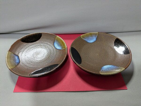 陶器 和食器出雲出西窯 平皿2枚 11.5cm