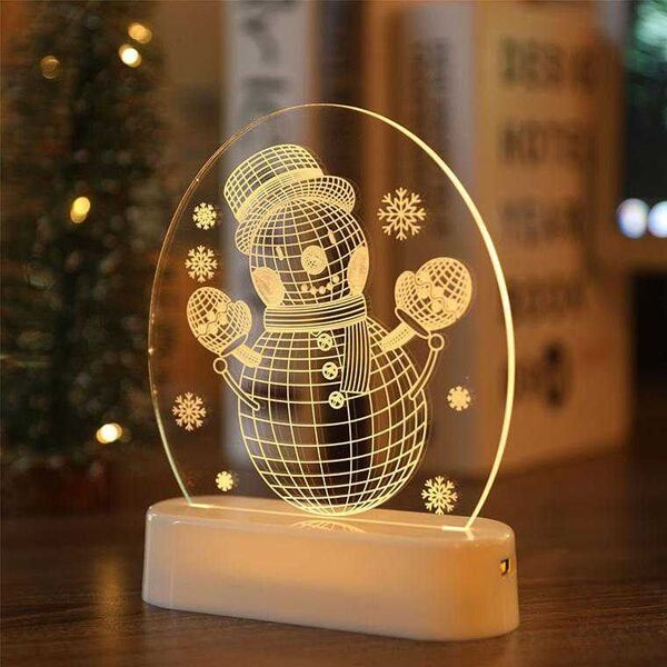 大破格! クリスマスライト クリスマス ライト 飾り 飾りつけ 電飾 雪だるま スノーマン 屋内装飾 電池式 充電式