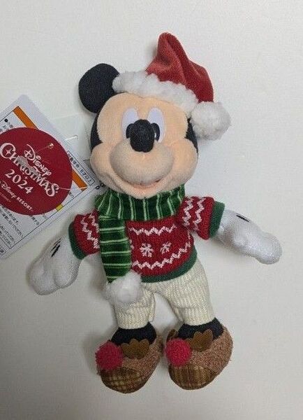 ディズニー クリスマス ぬいぐるみバッジ ミッキー ぬいば