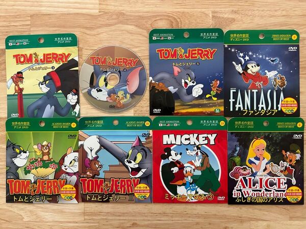 世界名作童話 アニメDVD トムとジェリー ミッキー アリス 日本語 英語 韓国語