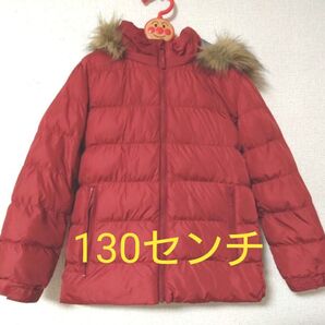 ユニクロ UNIQLO ダウンジャケット レッド ジャケット フード ファー キッズ ダウン