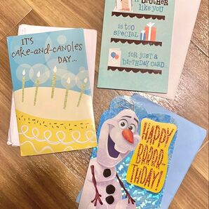 英語 バースデーカード 3枚セット