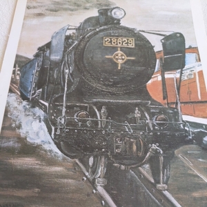田村耕作蒸気機関車 　鉄道画　SLは永遠に　発行記念昭和４８年