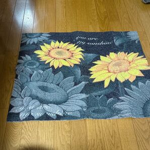 ドアマット 足ふきマット 玄関マット PVC製 花柄 泥落とし60×77cm