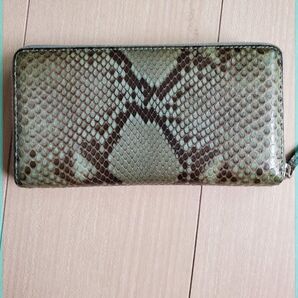【美品】GUCCI パイソン ジップアラウンドウォレット グッチ 長財布 ラウンドファスナー ウォレット パイソンレザー