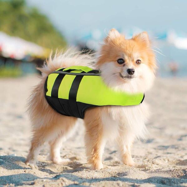 Sサイズ PETLESO 犬用ライフジャケット 救命胴衣 空気バッグ式犬ライフジャケット ペット水泳補助具 安全 安心