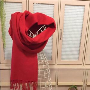 レッド ストール♪ 美品♪未使用☆
