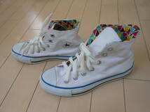 CONVERSE ALL STAR コンバース オールスター IN-GM HI★裏地幾何学模様 ハイカットスニーカー 美品 22.5cm 白_画像4