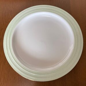 たち吉 Adam&Eve アダムとイブ 平皿 大皿 金縁 薄グリーン