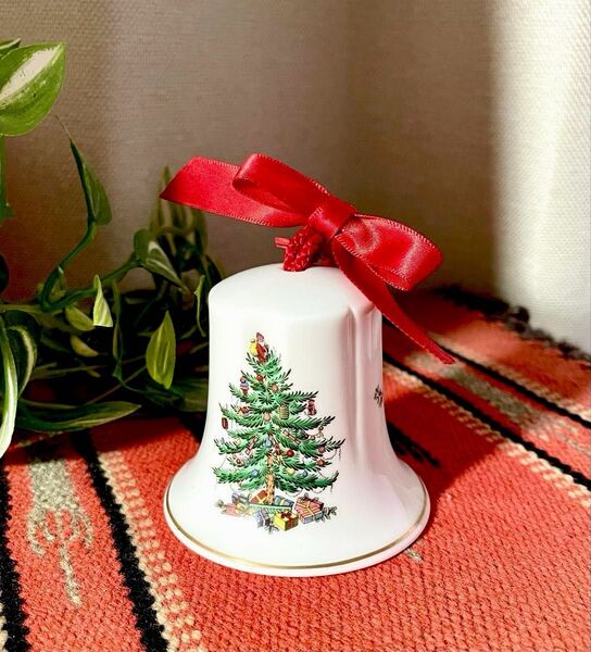 スポード 美品 クリスマス ベル オーナメント ENGLAND bone china 陶器 ヴィンテージ