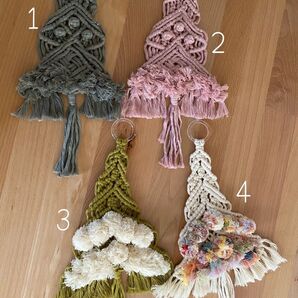 マクラメクリスマスツリー ハンドメイド