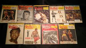 * boxing * ring magazine *The RING* ring magazine *1957 year 9 pcs. set * Gene * full ma-, car men *basi rio with autograph!* super treasure *