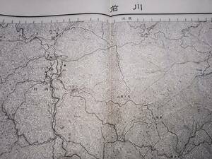 　古地図 　川前　福島県　地図　資料　４６×５８cm　明治４１年測量　明治４４年発行　　裏かきこみあり