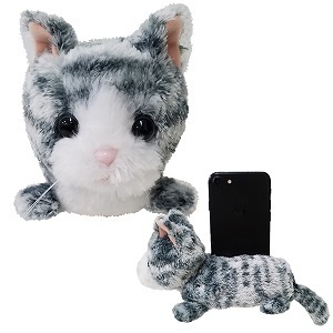 新品★スマホスタンド★サバトラ★ねこ★ペン立て、メガネ立て、リモコン立てにも♪★猫雑貨