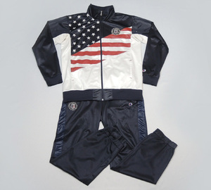 Champion( Champion )| jersey top and bottom set - star article flag print jacket & Roo z pop Silhouette pants /sizeO- | tube LXBQ